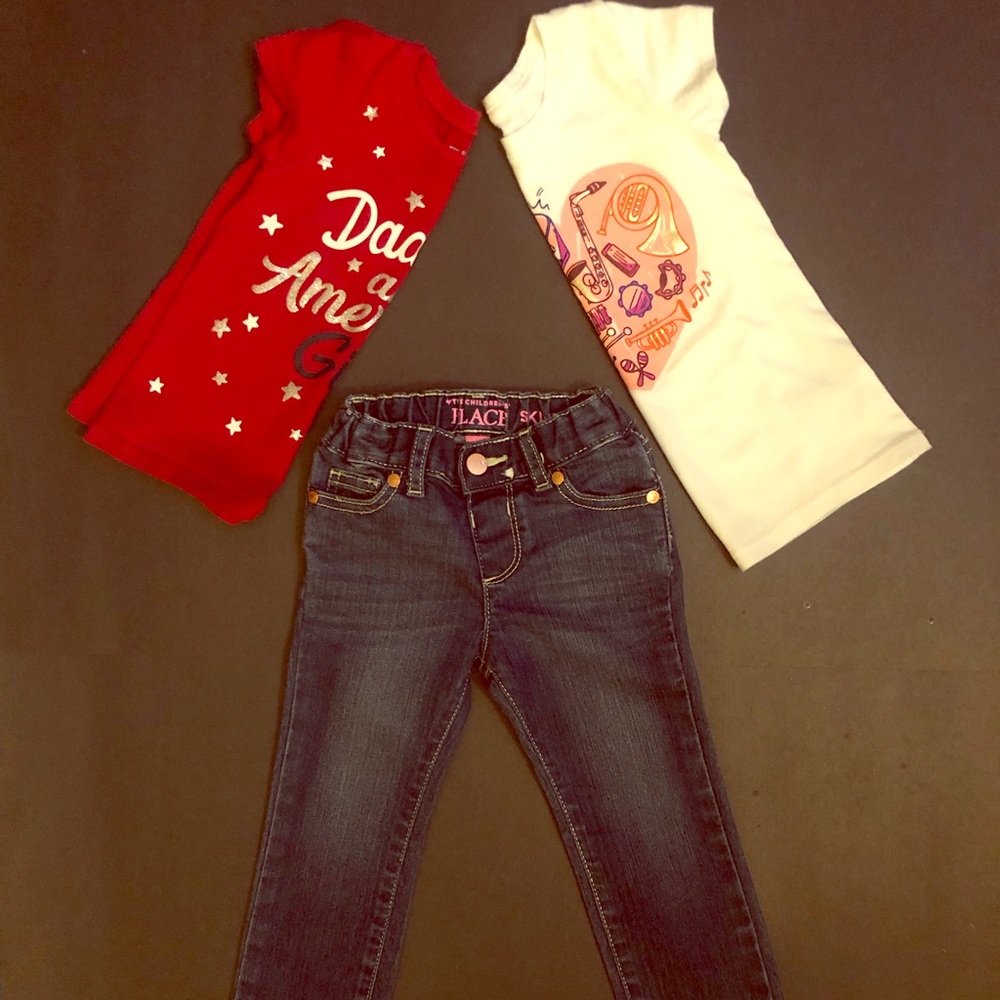 Size 2t shirts & Jean